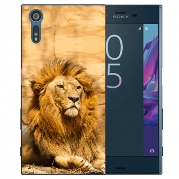 Schutzhülle TPU Hülle Case für Sony Xperia XZ mit Fotodruck Löwe 