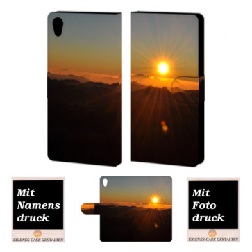 Sony Xperia Z4 Handy Tasche Hülle mit Bild Druck Sonnenaufgang 