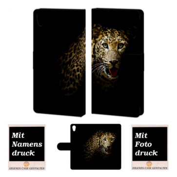 Personalisierte Handyhülle mit Leopard Fotodruck für Sony Xperia C6 