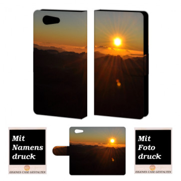 Sony Xperia Z4 Mini Handy Tasche Hülle mit Bild Druck Sonnenaufgang 