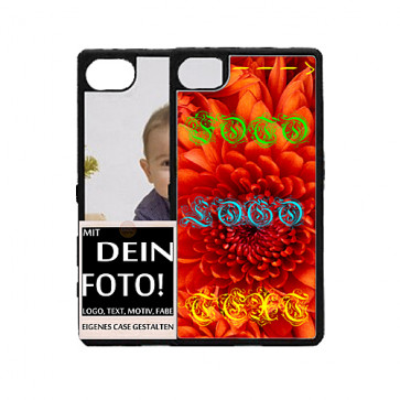 2D Hülle für Sony Xperia Z5 mini Hard Case mit Foto und Text zum selbst gestalten.