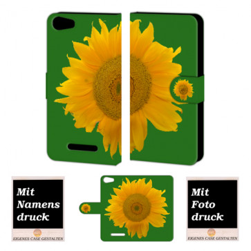 Wiko Lenny 2 Sonnenblumen Handy Tasche Hülle Foto Bild Druck