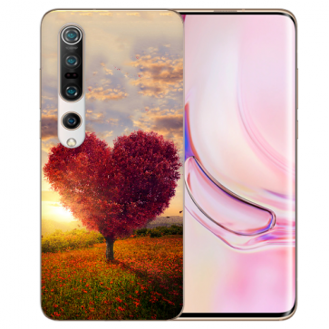 Xiaomi Mi 10 Pro TPU Silikon Handy Hülle mit Fotodruck Herzbaum