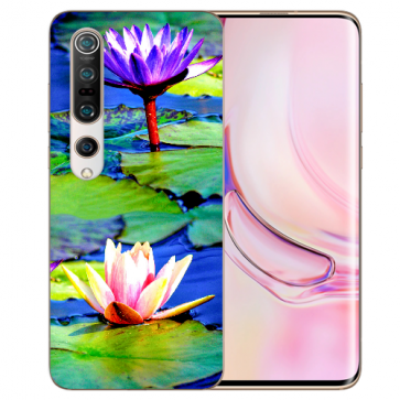 Xiaomi Mi 10 Pro Silikon TPU Handy Hülle mit Fotodruck Lotosblumen