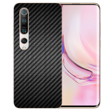 Xiaomi Mi 10 Pro Schutzhülle TPU Silikon mit Fotodruck Carbon Optik