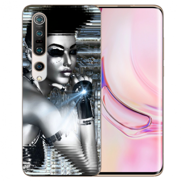 Xiaomi Mi 10 Pro Silikon TPU Handy Hülle mit Fotodruck Robot Girl