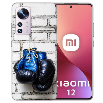 Silikon TPU Schutzhülle für Xiaomi 12 (5G) Etui mit Boxhandschuhe Bilddruck 