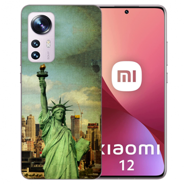 Silikoncover Case TPU Etui Bilddruck Freiheitsstatue für Xiaomi 12 (5G)