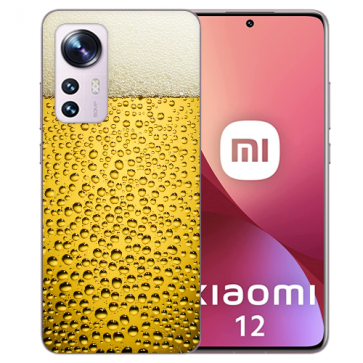 Schutzhülle Flip Case Silikoncover für Xiaomi 12 Pro (5G) Bier Fotodruck 