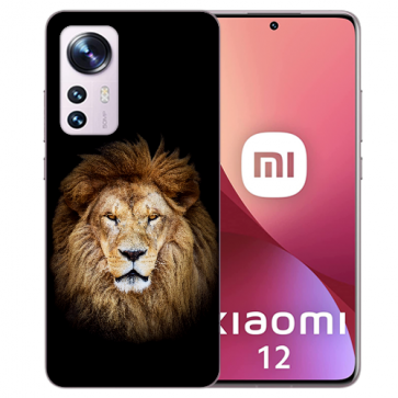 Handy Silikoncover TPU für Xiaomi 12 Pro (5G) Fotodruck Löwenkopf