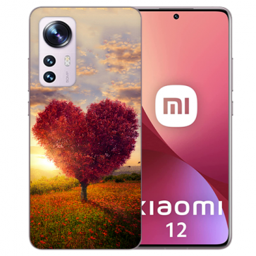 Schutzhülle Silikoncover TPU für Xiaomi 12 Pro (5G) Herzbaum Fotodruck 