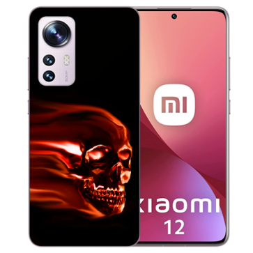 TPU Silikoncover Case  für Xiaomi 12 Pro (5G) Etui Fotodruck Totenschädel