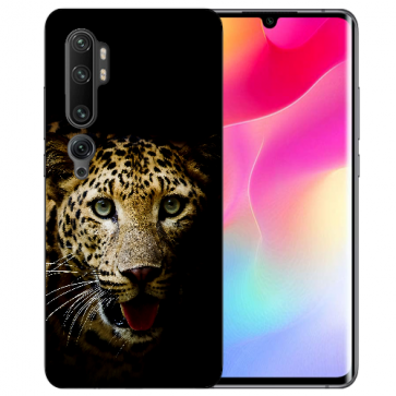 Xiaomi Mi CC9 Pro Silikon TPU Hülle mit Fotodruck Leopard