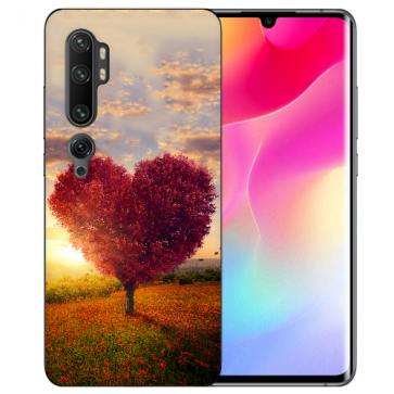 Silikon TPU Hülle für Xiaomi Mi CC9 Pro mit Fotodruck Herzbaum 