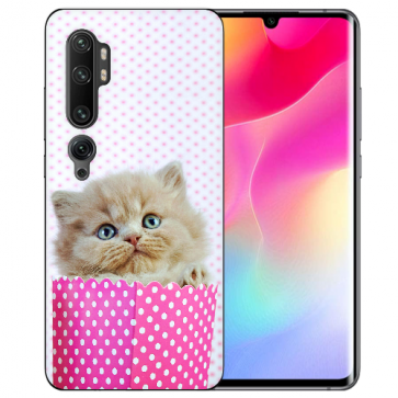 Silikon TPU Hülle für Xiaomi Mi CC9 Pro mit Fotodruck Kätzchen Baby