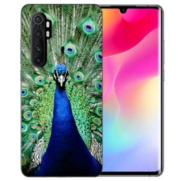 Silikon TPU Hülle für Xiaomi Mi Note 10 Lite mit Bilddruck Pfau