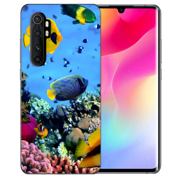 Xiaomi Mi Note 10 Lite Silikon TPU Hülle mit Fotodruck Korallenfische