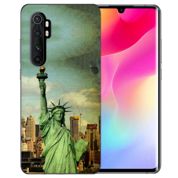 Xiaomi Mi Note 10 Lite Silikon TPU Hülle mit Bilddruck Freiheitsstatue