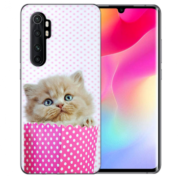 Xiaomi Mi Note 10 Lite Silikon TPU Hülle mit Kätzchen Baby Bilddruck 