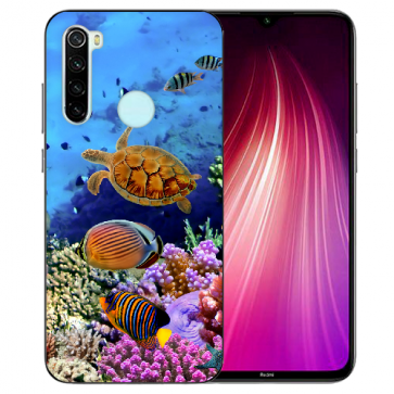 XIAOMI Redmi Note 8 TPU Hülle mit Fotodruck Aquarium Schildkröten Etui