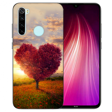 XIAOMI Redmi Note 8 TPU Hülle mit Fotodruck Herzbaum Etui