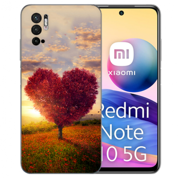 Silikon Case TPU für Xiaomi Redmi Note 10 5GFotodruck Herzbaum Etui