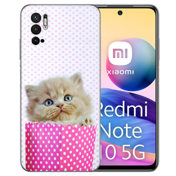 Flip Schutzhülle TPU für Xiaomi Redmi Note 10 5G Fotodruck Kätzchen Baby 