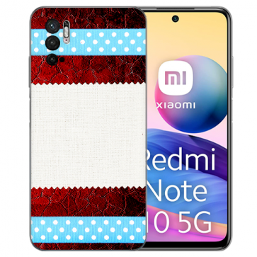 Silikoncover TPU Flip Case für Xiaomi Redmi Note 10 5G Musterr Fotodruck 