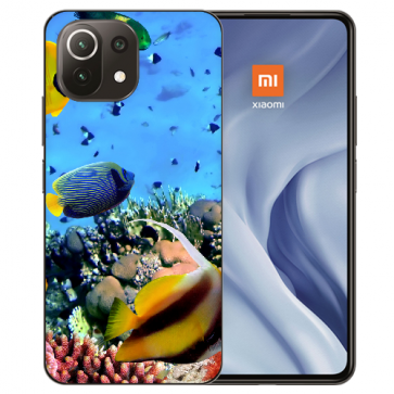 Xiaomi Mi 11 Lite Handy Hülle Silikon TPU mit Korallenfische Fotodruck