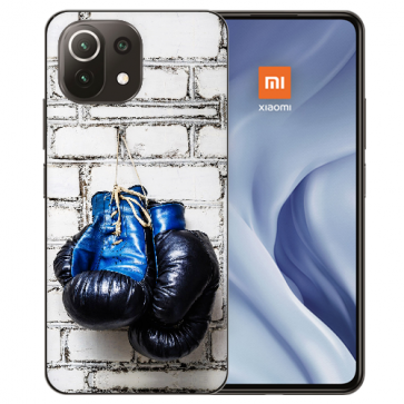 Handy Hülle Silikon TPU für Xiaomi Mi 11 mit Boxhandschuhe Fotodruck 