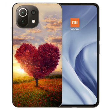 Xiaomi Mi 11 Schutzhülle Handy Hülle Silikon TPU mit Fotodruck Herzbaum 