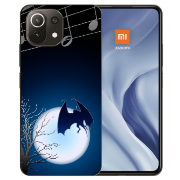 Handy Hülle Silikon TPU für Xiaomi Mi 11 mit Fotodruck Fledermaus-mond