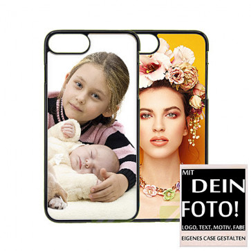 2D Hülle für iPhone 7 Hard case mit Foto und Text zum selbst gestalten.