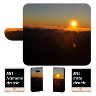 Samsung Galaxy J4 Plus (2018) Handy Taschehülle mit Sonnenaufgang + Bilddruck