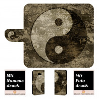 Samsung Galaxy J4 Plus (2018) Schutzhülle Tasche mit Yin Yang + Bild Druck 