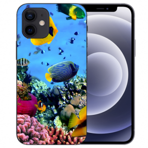 iPhone 12 mini Handy Schutzhülle mit Fotodruck Korallenfische