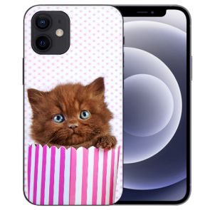 Handy Schutzhülle mit Fotodruck Kätzchen Braun für iPhone 12 mini