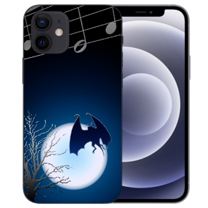 Handy Schutzhülle mit Bilddruck Fledermaus-mond für iPhone 12 mini
