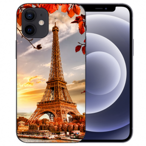 Handy Schutzhülle mit Bilddruck Eiffelturm für iPhone 12 mini