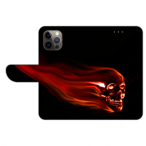 iPhone 13 Pro Schutzhülle Handy Tasche mit Fotodruck Totenschädel
