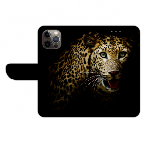 Personalisierte Handy Hülle mit Leopard Foto Namen Druck für iPhone 12 