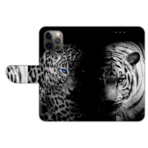 Personalisierte Handy Tasche für iPhone 14 Pro Max Fotodruck Tiger mit Leopard 