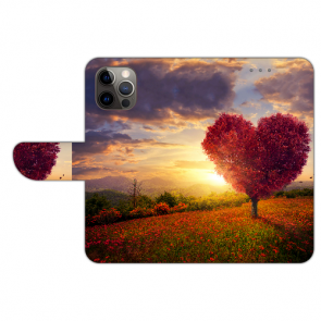 Handy Hülle Tasche Cover Case Bilddruck Herzbaum für iPhone 14 Plus