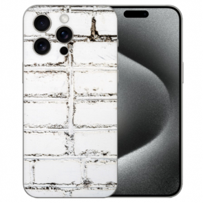 Personalisierte TPU für iPhone 15 Pro Handy Hülle mit eigenem Fotodruck Weiße Mauer