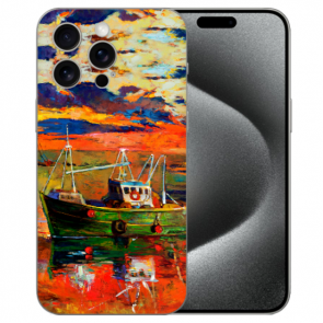 Silikon Schutz Hülle mit eigenem Fotodruck Gemälde für iPhone 15 Pro Back Case