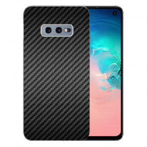 Silikon Schutzhülle mit Bilddruck Carbon Optik für Samsung Galaxy S10e