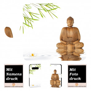 Samsung Galaxy S10e Handy Tasche mit Frieden Buddha + Fotodruck
