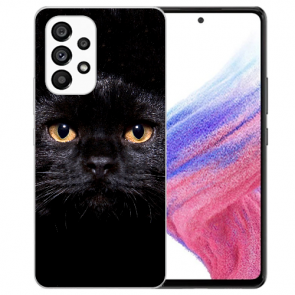 TPU Case Handyhülle mit Fotodruck Schwarze Katze für Samsung Galaxy A33 (5G)