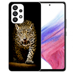 TPU Silikoncover für Samsung Galaxy A13 4G Case Bilddruck Leopard bei der Jagd