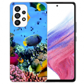 Flip Case Silikon TPU Korallenfische Bilddruck für Samsung Galaxy A53 5G 